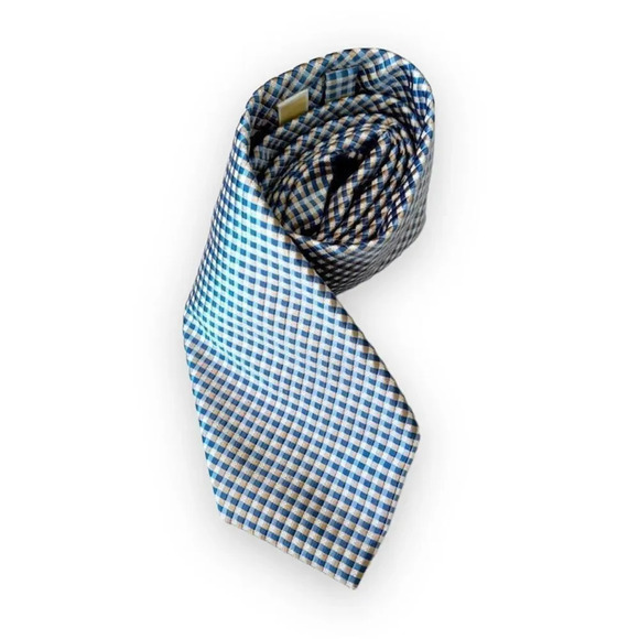 MICHAEL Michael Kors Other - Michael Michael Kors‎ Blue Silk Tie Gingham Print Men’s Work Wear Professional